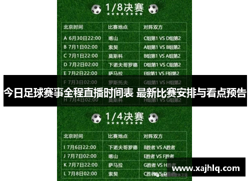 今日足球赛事全程直播时间表 最新比赛安排与看点预告
